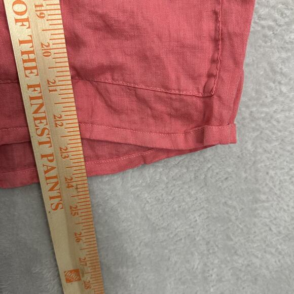 Match Point Boxy Crop Linen Top Coral Minimalist Quiet Luxury Women’s Small - Picture 8 of 8